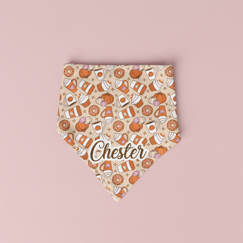 Bandana Otoño Coffee Pumpkins