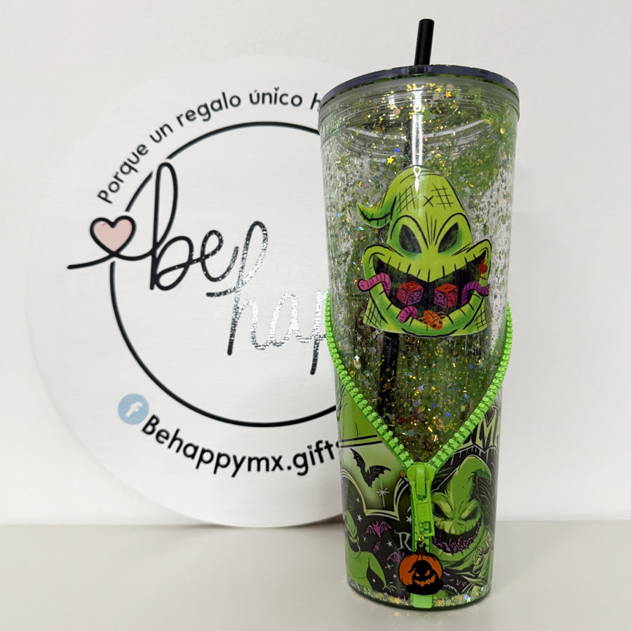 Vaso Acrílico Zipper Snow Globe Hombre Saco (Glow in the dark)