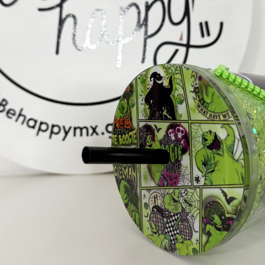 Vaso Acrílico Zipper Snow Globe Hombre Saco (Glow in the dark)