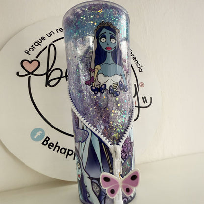 Vaso Acrílico Zipper Snow Globe Emily (Glow in the dark)