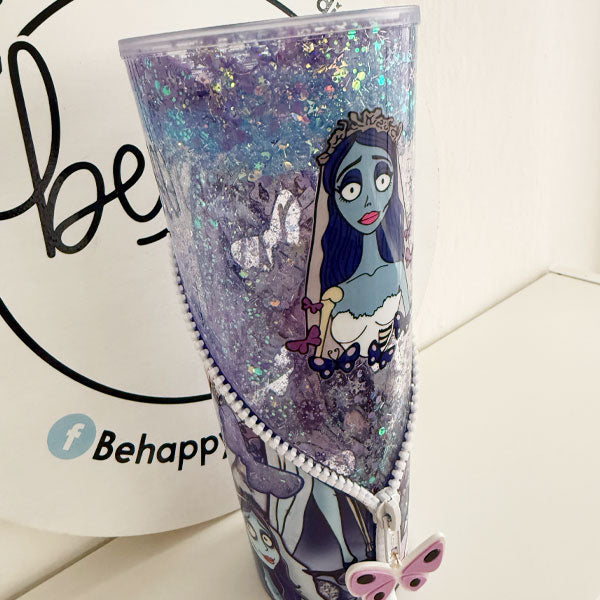 Vaso Acrílico Zipper Snow Globe Emily (Glow in the dark)