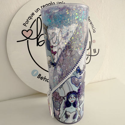 Vaso Acrílico Zipper Snow Globe Emily (Glow in the dark)