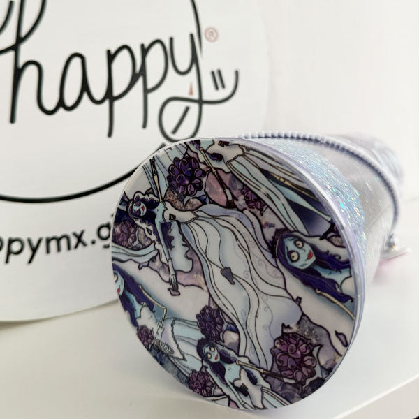 Vaso Acrílico Zipper Snow Globe Emily (Glow in the dark)