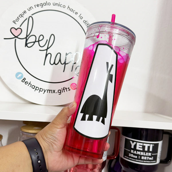 Vaso Acrílico Efecto Lava Poción Llama