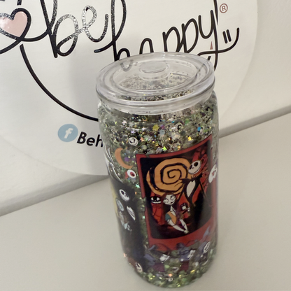 Vaso Tipo Lata doble capa de acrilico de 16 oz esqueleto