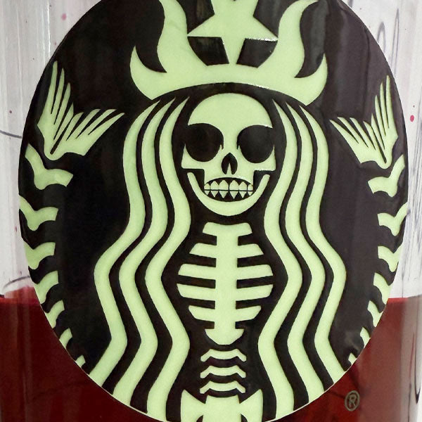 Vaso Acrílico Efecto Lava Sirena Sangriento (Glow in the dark)