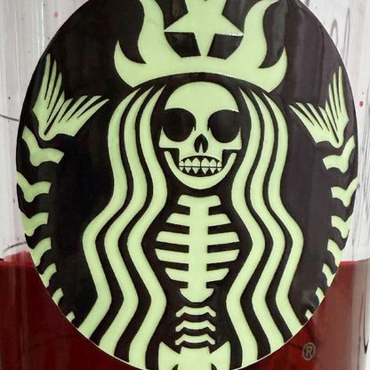 Vaso Acrílico Efecto Lava Sirena Sangriento (Glow in the dark)