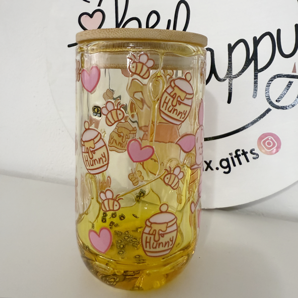 Vaso de Vidrio doble capa de 16 oz Oso Meloso