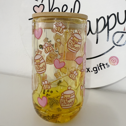 Vaso de Vidrio doble capa de 16 oz Oso Meloso