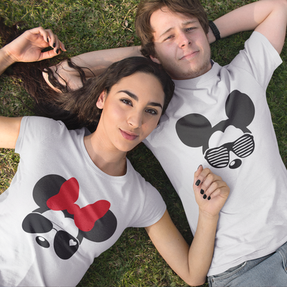 Playera Ratones con Lentes para Parejas