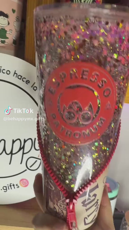 Vaso Acrílico Zipper Snow Globe HP Mod.1 (Glow in the dark)