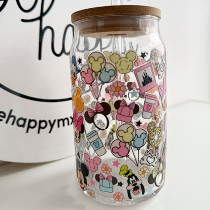 Vaso de vidrio de 16 oz Varios Personajes